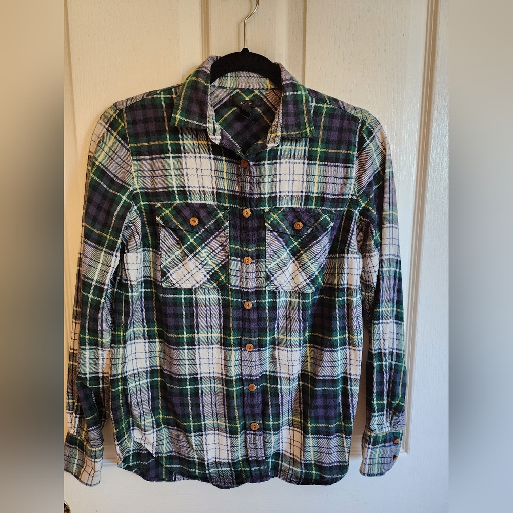 J. Crew Classic Tartan Plaid Button Down Shirt